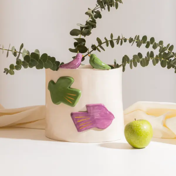 Birds Ceramic Vase