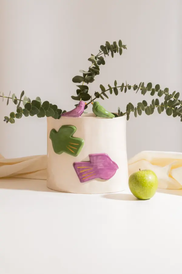 Birds Ceramic Vase