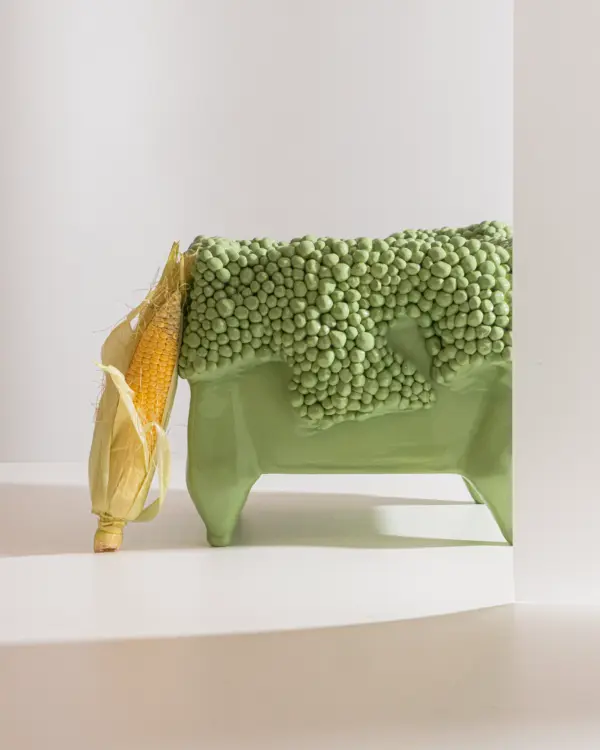 Tall Green Ceramic Vase