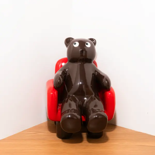 Bear with Red Chair Sculpture
