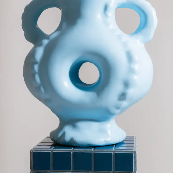 Blue Resin Vase