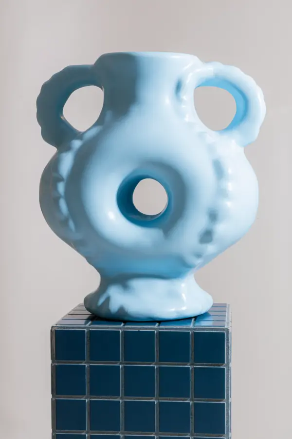 Blue Resin Vase