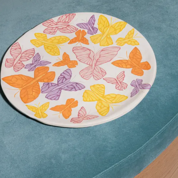 Butterflies Round Plate