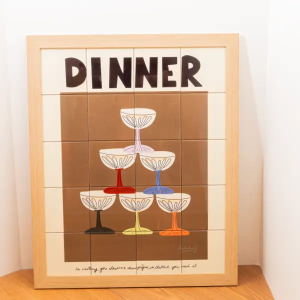 Dinner Scene Art Frame