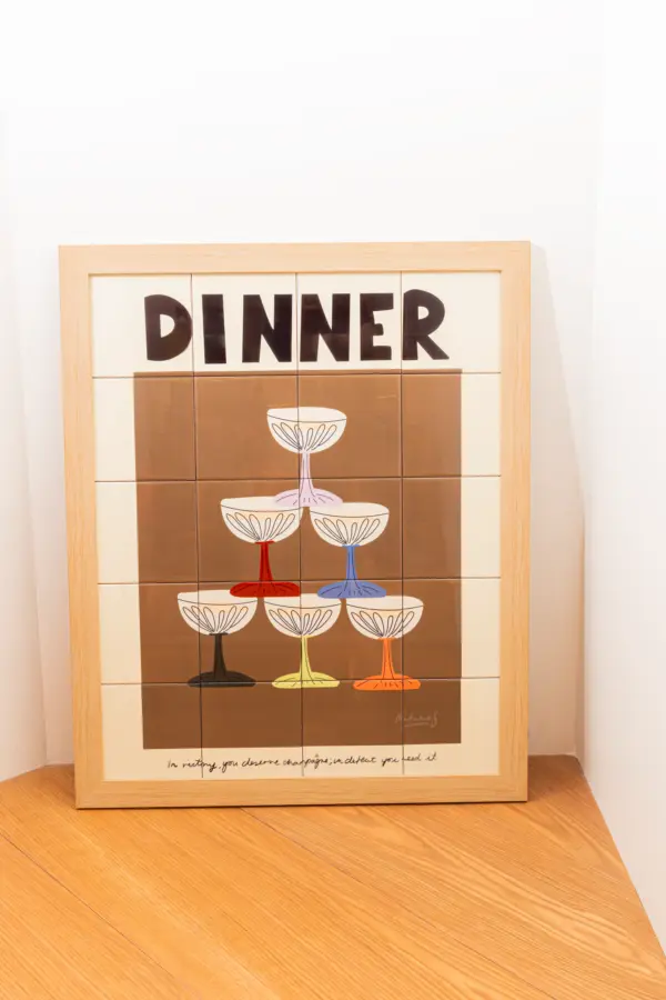Dinner Scene Art Frame