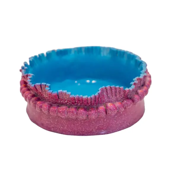 Pink & Blue Ceramic Bowl